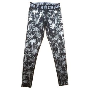 Never Stop Shinin' Legging for Women Size XS Black and Silver